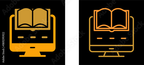 Digital Learning Vector Icon
