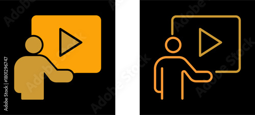 Video Lesson Vector Icon