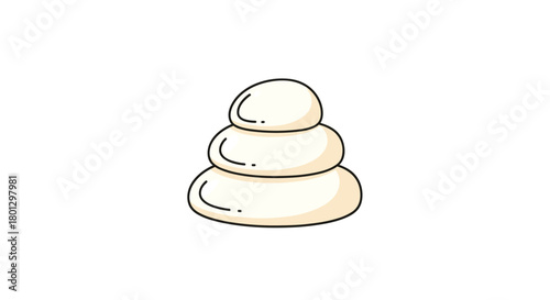 A stack of three soft white fluffy pillows resting on a white surface for comfort and relaxation.