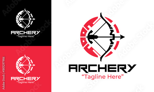 Archery Logo Dynamic Sports Symbol