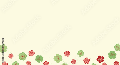 Gentle spring blossoms in soft hues adorning a pale yellow backdrop creating a serene natural scene.