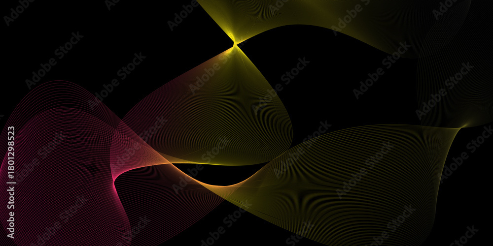 Obraz premium Futuristic Light Waves – Abstract Glowing Curve Background