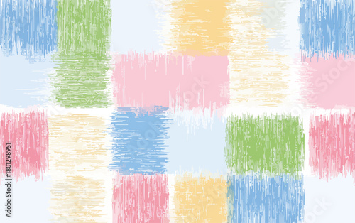 Sfondo astratto pastello a blocchi con texture gessosa, ideale per design infantile e decorazioni.