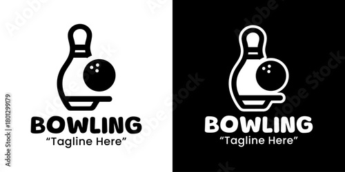 Bowling Logo High-Energy & Action-Packed Emblem