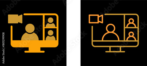 Video Conference Vector Icon