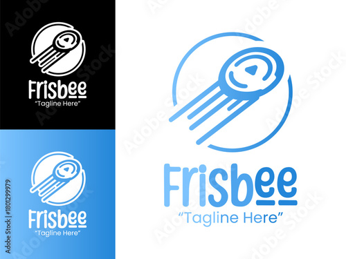 Frisbee Logo Dynamic and Action-Packed Sports Identity