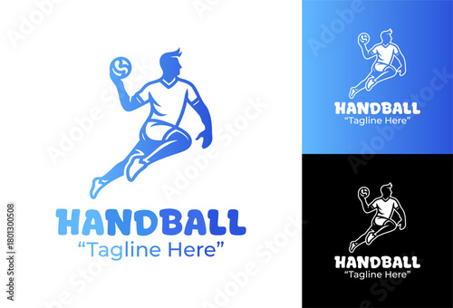 Handball Logo Action-Packed and Energetic Design