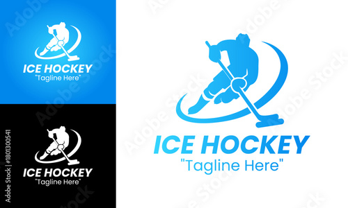 Canvas Print Ice Hockey Logo Sleek and Modern Design for Teams