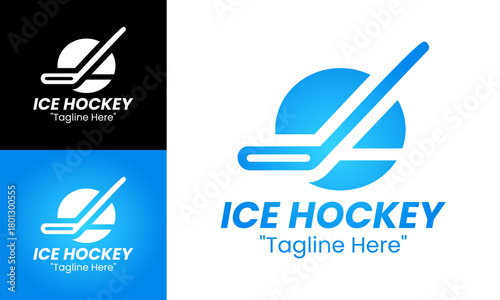 Canvas Print Ice Hockey Logo Vintage and Classic Design for Traditional Teams