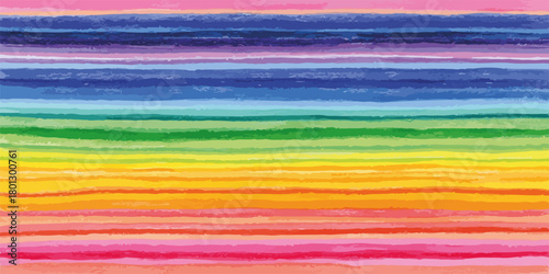 Sfondo astratto a strisce orizzontali dipinte con acquerello che richiamano i colori dell'arcobaleno.