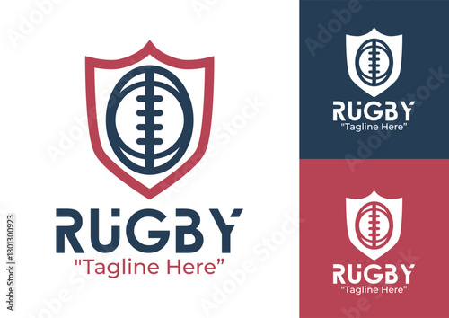 Rugby Logo Strong and Powerful Emblem for Competitions