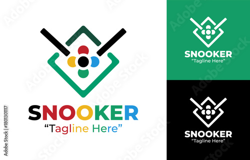 Snooker Logo Dynamic and Action-Packed Design