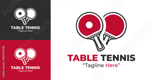 Table Tennis Logo Fun and Playful Design for Youth Teams