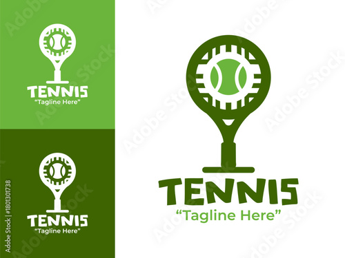 Tennis Logo Dynamic and Action-Packed Design for Teams