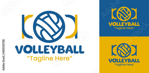 Volleyball Logo Dynamic and Action-Packed Design