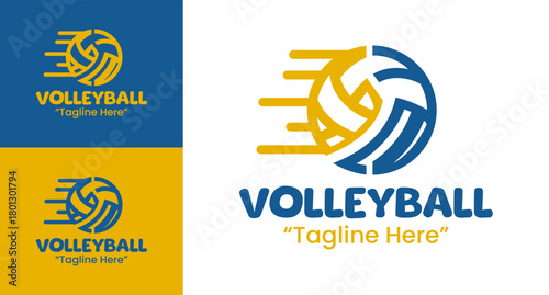 Volleyball Logo Bold and Strong Emblem for Tournaments