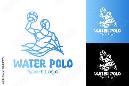 Water Polo Sport Logo Dynamic and Powerful Design