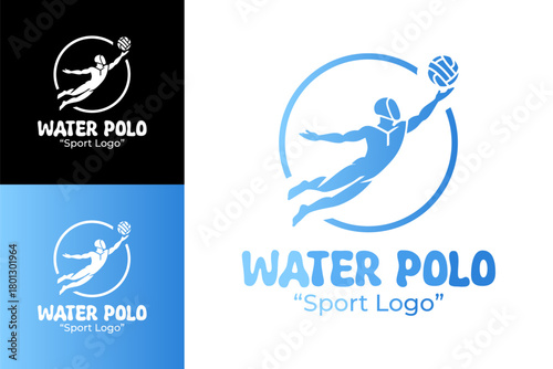 Water Polo Sport Logo Vintage Style for Classic Teams