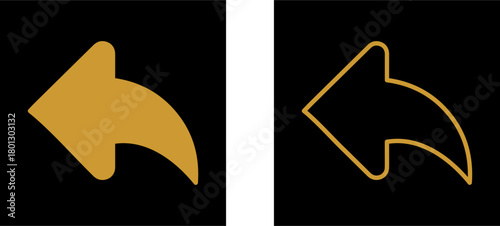 Left Back Arrow Vector Icon