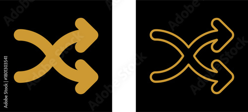 Arrow Crossing Vector Icon