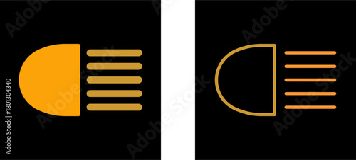 Headlight Vector Icon
