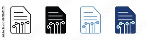 Smart contract icon set multiple style collection