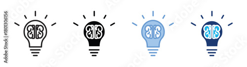 Intelligence icon set multiple style collection