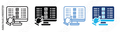 Interface icon set multiple style collection