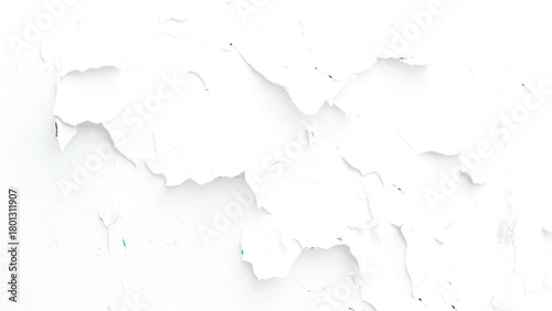 wall texture with white shabby stucco, plaster. Red and white brickwall background, white stonewall surface. Plastered wall with white uneven stucco with cracks and damages.