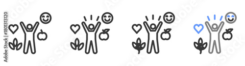 The Ultimate lifestyle Styles with Variations Line of icon set vector illustration