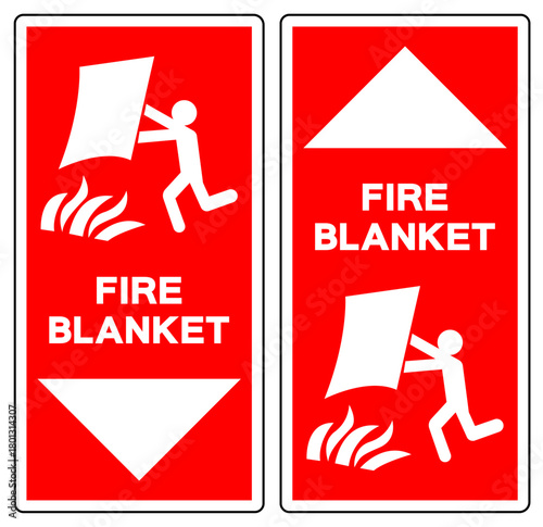 Fire Blanket Symbol Sign, Vector Illustration, Isolate On White Background Label.EPS10