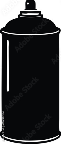 Aerosol spray can silhouette
