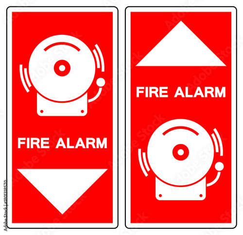 Fire Alarm Symbol Sign, Vector Illustration, Isolate On White Background Label.EPS10