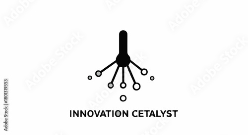 Abstract symbol representing a catalyst for innovation and growth