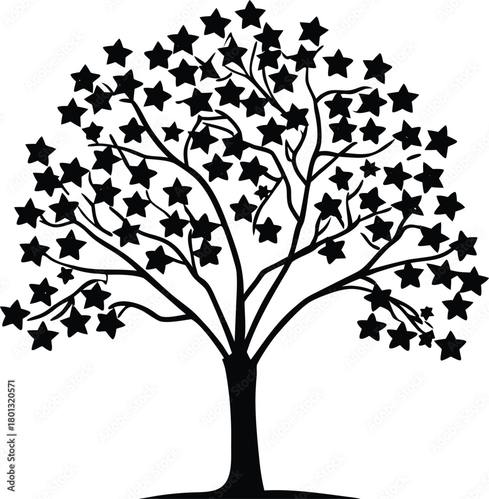 Obraz premium vector tree silhouette