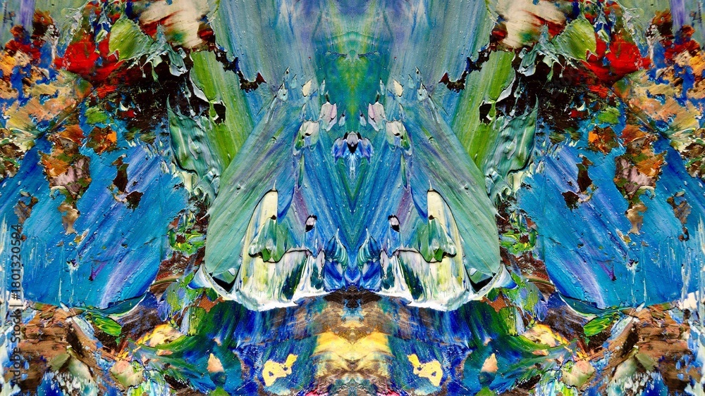 Naklejka premium Abstract art background . Hand painting artwork on canvas .