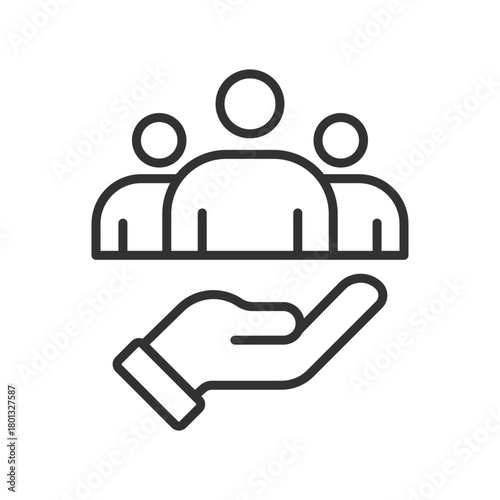 Customer icon in line design. customer, client, relationship, service, satisfaction, business, agile on white background vector. Customer editable stroke icon