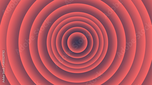 Abstract concentric circle background in soft red tones, creating a hypnotic depth effect ideal for posters, digital art, modern design, and creative visual themes.