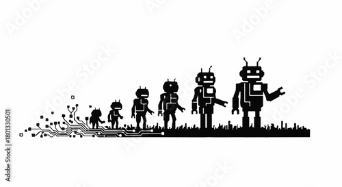 Robotic evolution from simple circuits to advanced artificial intelligence