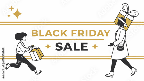 Black friday sale event shopping deals and discounts for holiday season promotional advertisement design