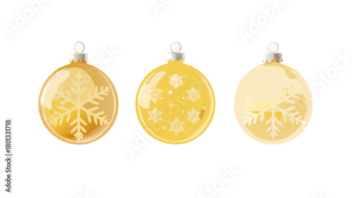 Christmas ornaments gold holiday decoration festive season winter holidays christmas balls decoration