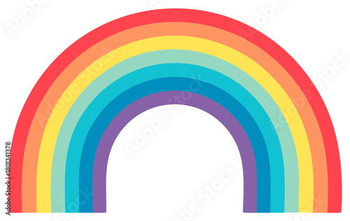 Vibrant Colorful Rainbow Arch Spectrum Graphic Element Illustration