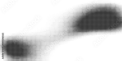Halftone Square Pixels Pattern. Faded Shade Background. Grid Gradation BG. Black Screentone Diffuse Background. Overlay Texture. Abstract Pattern for Design Comic Prints. Vector Illustration.