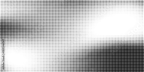 Halftone Square Pixels Pattern. Faded Shade Background. Grid Gradation BG. Black Screentone Diffuse Background. Overlay Texture. Abstract Pattern for Design Comic Prints. Vector Illustration.