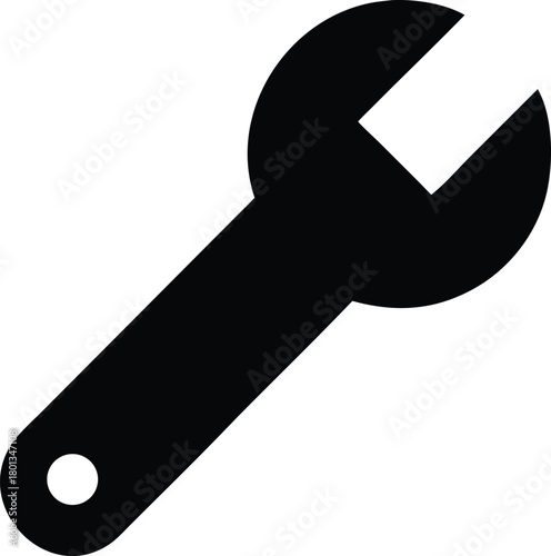 Simple black wrench stands ready for quick repairs or essential maintenance tasks