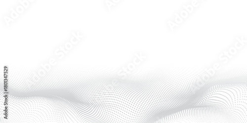 Vector dot white gray wave light technology texture background. Abstract big data digital concept art simple modern.vector illustration eps10