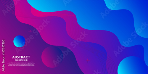 Abstract blue and purple wave background design. Overlapping wave element concept. Fluid banner background. Vector eps10