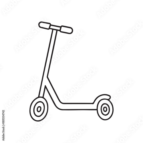 Scooter Line Art Icon for Eco Friendly Urban Transportation Design