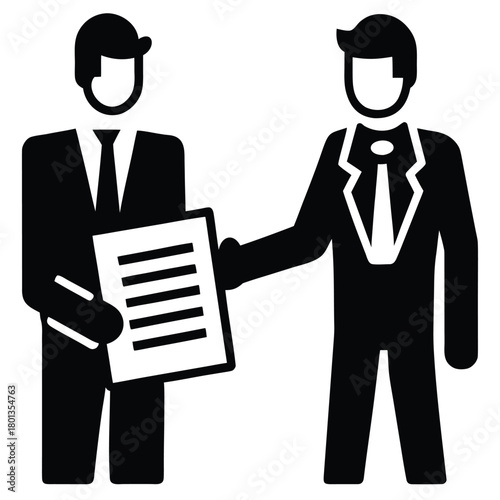 job offer acceptance vector icon