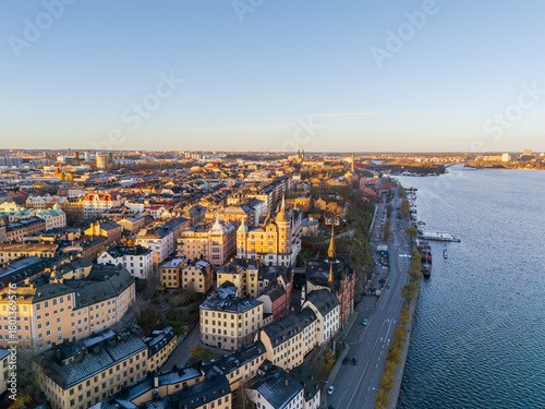 Photography Stockholm, Sweden. Sunrise on Mariaberget and Lake Malaren
